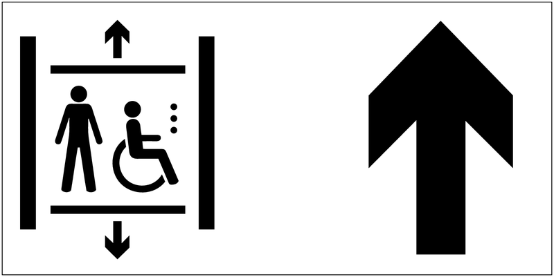 Panneau "Ascenseur accessible aux PMR" - AC003