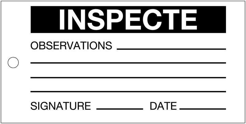 Plaquettes américaines d'inspection de contrôle - Inspecté