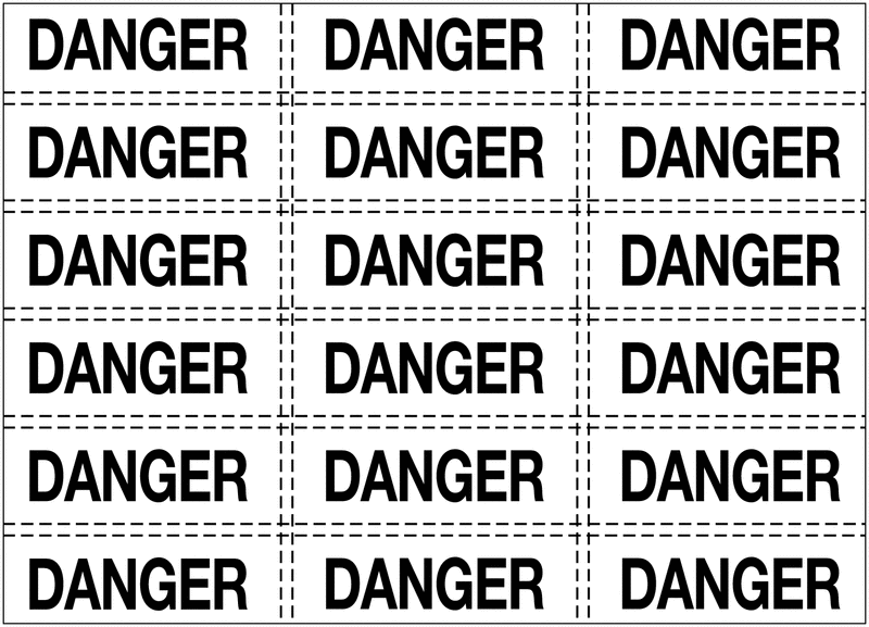 Etiquettes d'avertissement CLP - Danger