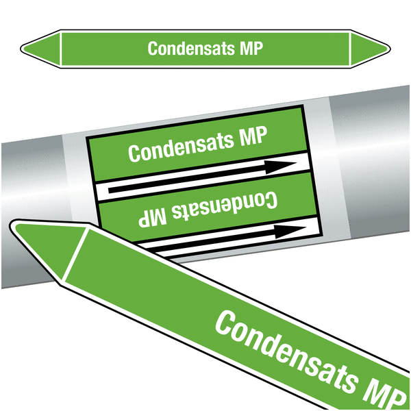 Marqueurs de tuyauteries CLP "Condensats MP" (Eau)