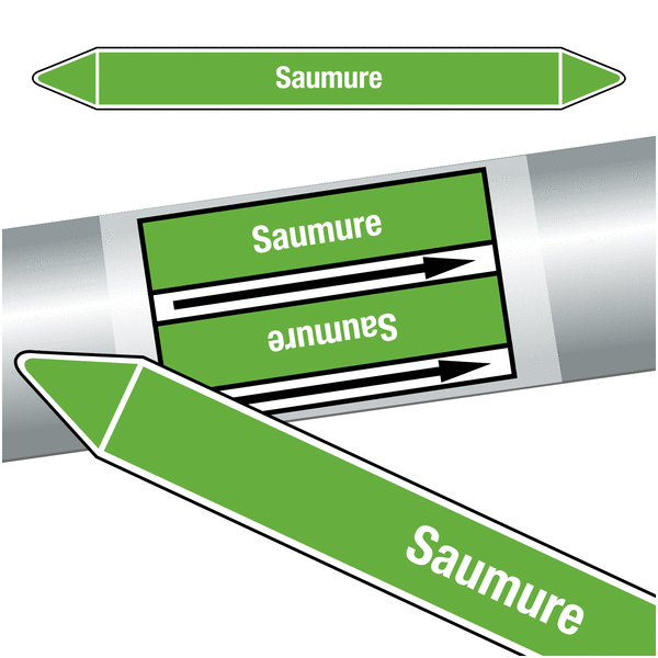 Marqueurs de tuyauteries CLP "Saumure" (Eau)