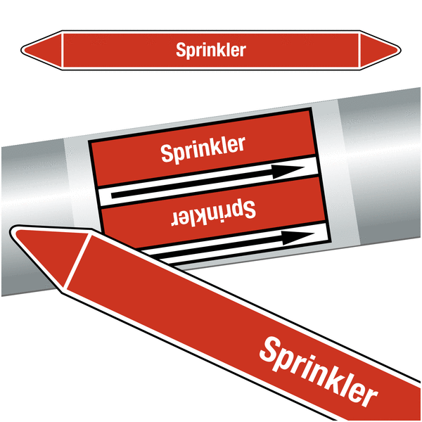 Marqueurs de tuyauteries CLP "Sprinkler" (Incendie)