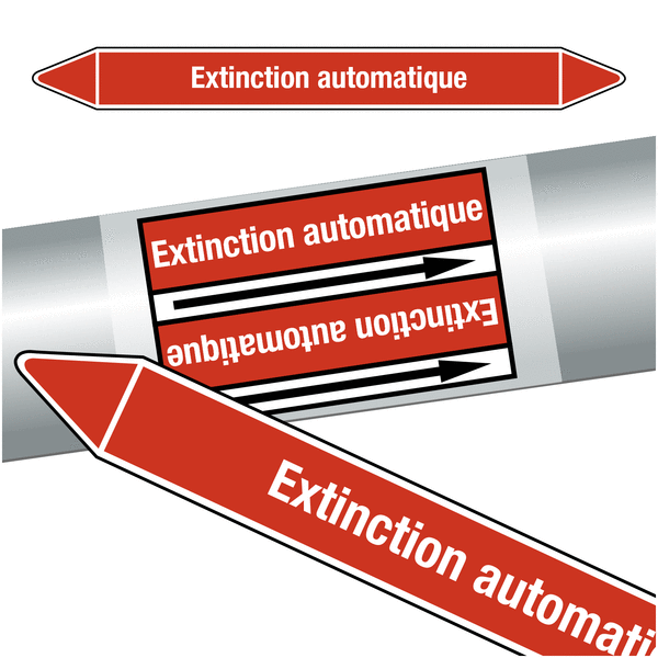 Marqueurs de tuyauteries CLP "Extinction automatique" (Incendie)