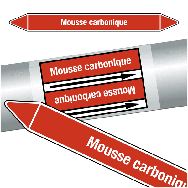 Marqueurs de tuyauteries CLP "Mousse carbonique" (Incendie)