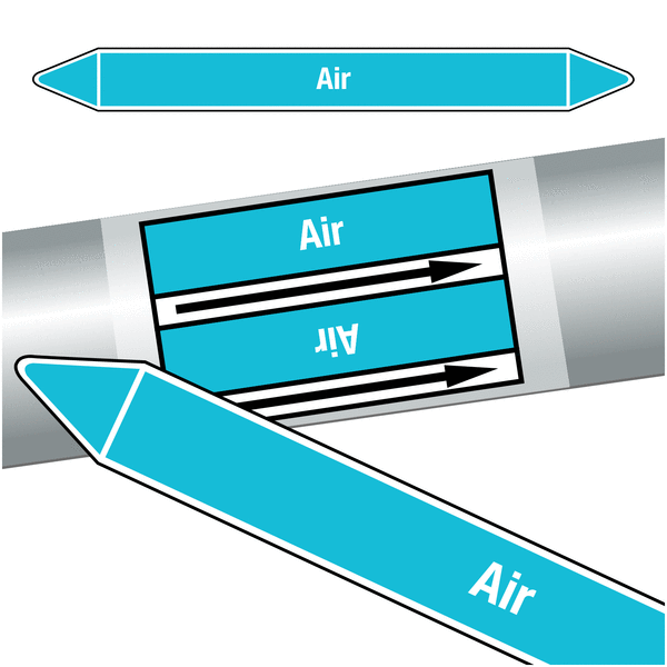 Marqueurs de tuyauteries CLP "Air" (Air)