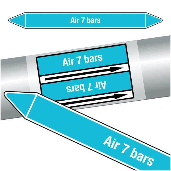 Marqueurs de tuyauteries CLP "Air 7 bars" (Air)