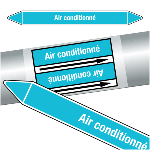 Marqueurs de tuyauteries CLP "Air conditionné" (Air)