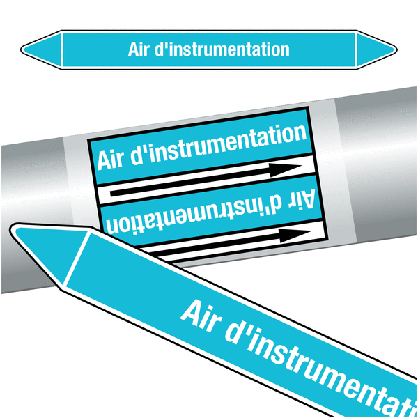 Marqueurs de tuyauteries CLP "Air d'instrumentation" (Air)