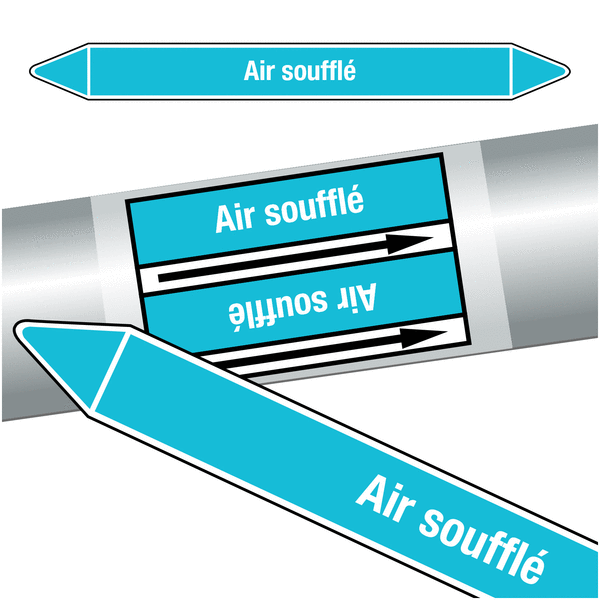 Marqueurs de tuyauteries CLP "Air soufflé" (Air)
