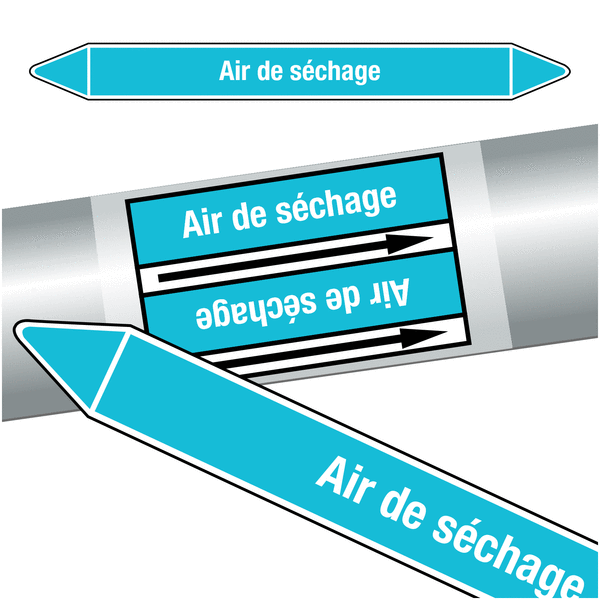 Marqueurs de tuyauteries CLP "Air de séchage" (Air)