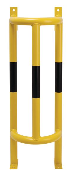 Arceaux verticaux jaune/noir en acier pour protection de tuyaux