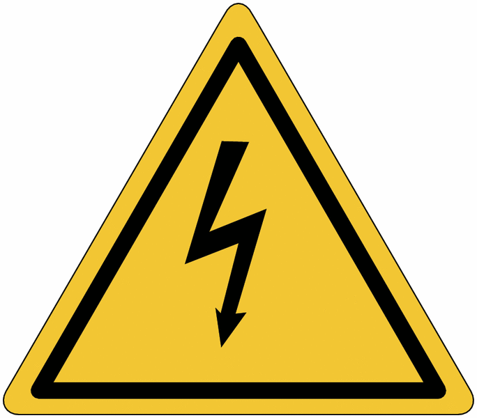 Mini-Pictogramme d'informations individuels en feuilles "Danger électricité"