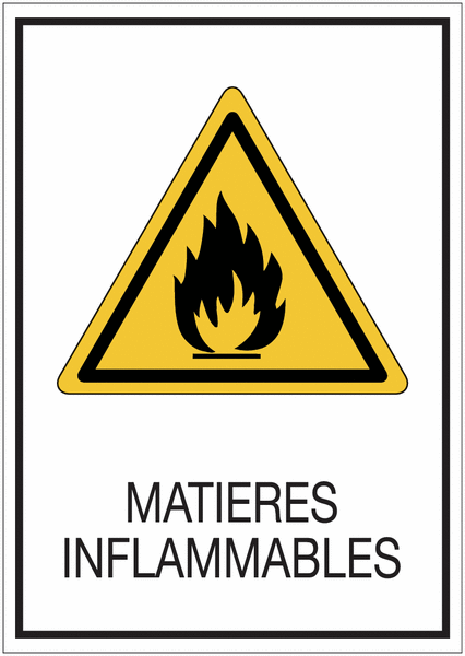 Panneau rigide adhésif - Matières inflammables