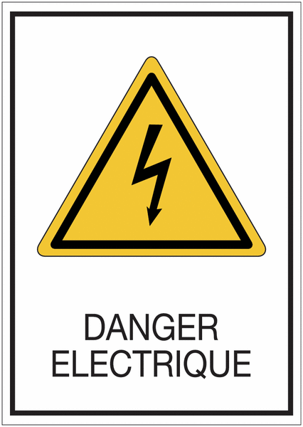Panneaux rigides adhésifs - Danger électrique