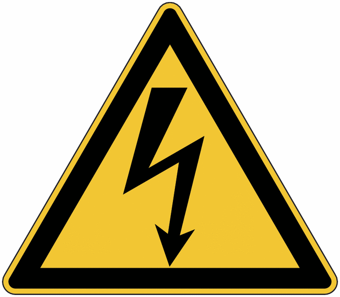 Panneau de danger en aluminium "Danger électricité"