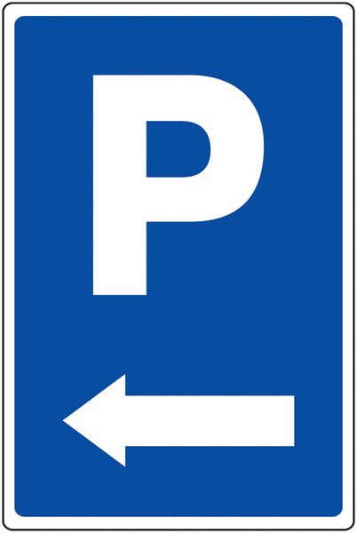 Panneau de parking temporaire "Parking flèche à gauche "