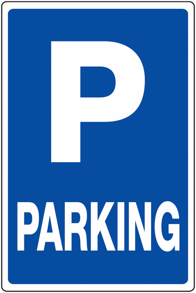 Panneau de parking temporaire "Places de parking" avec texte Parking