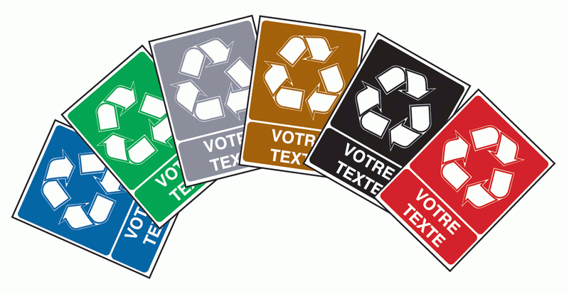 Panneaux "Tri sélectif des déchets" à personnaliser
