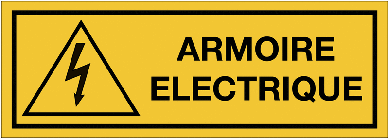 Panneaux de danger électrique rectangulaires - Armoire électrique