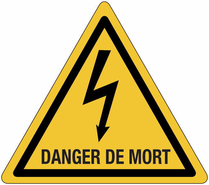 Panneaux de danger électrique - Danger de mort