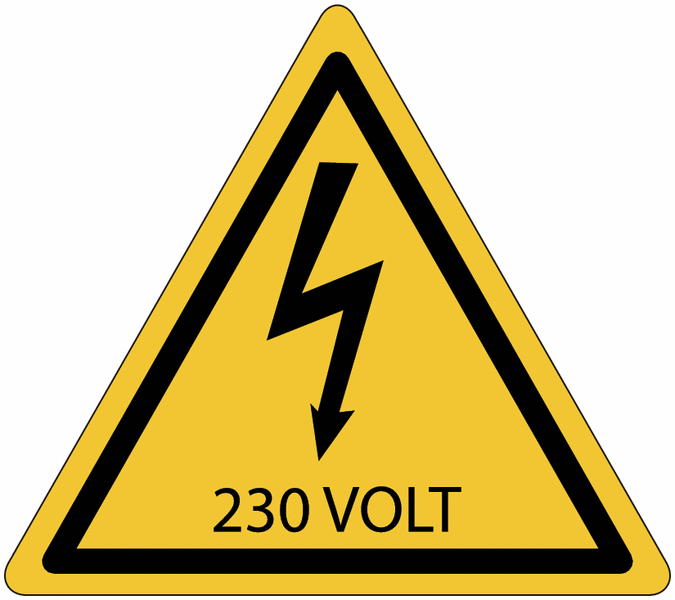 Panneaux de danger électrique - 230 V