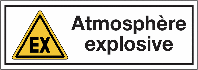 Panneaux de danger rectangulaires - Atmosphère explosive