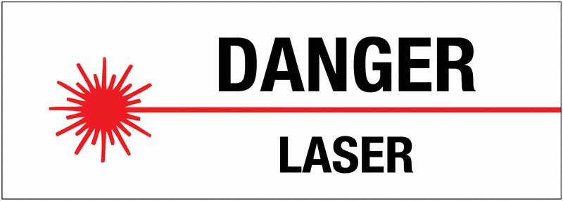 Autocollant de danger - Danger laser