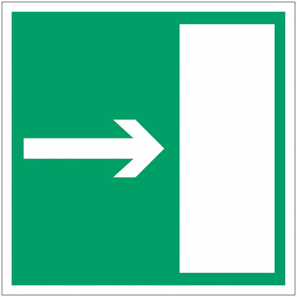 Panneaux d'évacuation et de secours "Issue de secours, flèche directionnelle à droite ou à gauche"