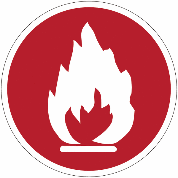 Panneaux de sécurité et incendie circulaires "Inflammable"