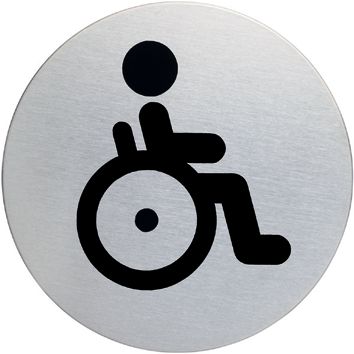 Panneau d'information design rond "Handicapés"