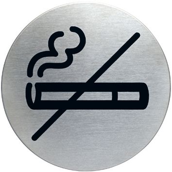 Panneau d'information design rond "Interdiction de fumer"