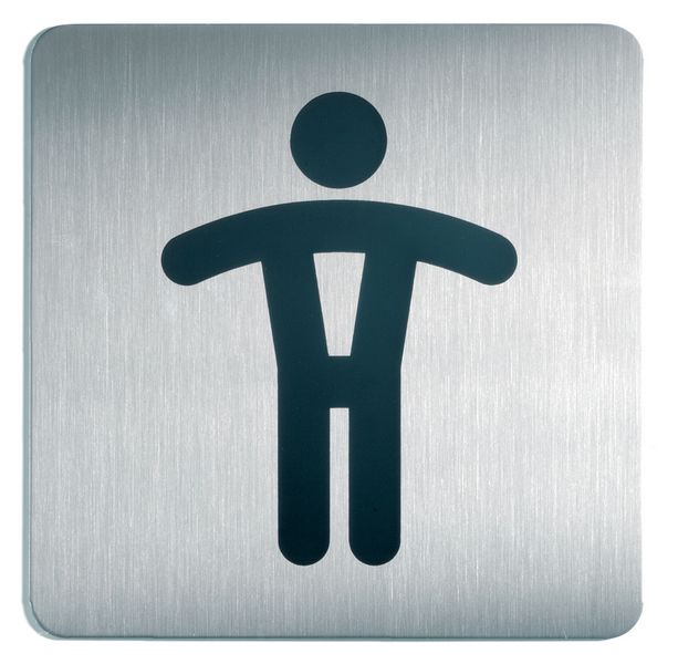 Panneau d'information design carré "Toilettes homme"