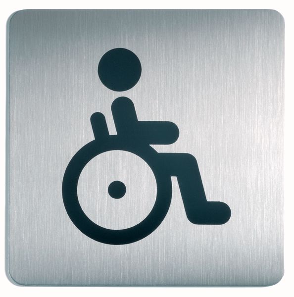 Panneau d'information design carré - Accessible aux personnes à mobilité réduite