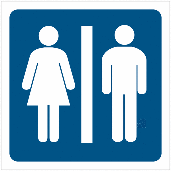 Pictogrammes de signalisation "Toilettes homme et femme"
