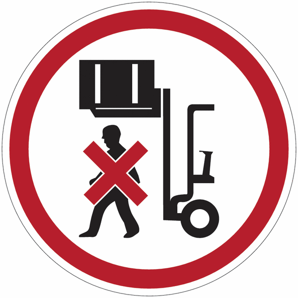 Panneau d'interdiction "Ne pas stationner sous la charge"