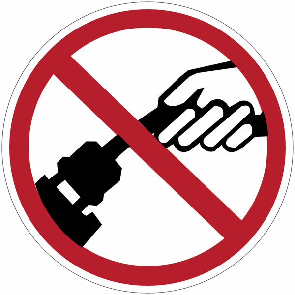 Panneaux d'interdiction "Ne pas tirer sur le câble"