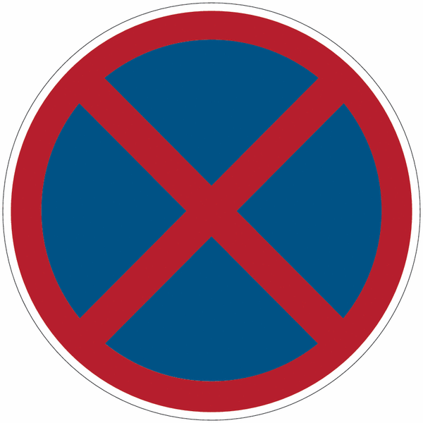 Panneau d'interdiction "Arrêt et stationnement interdits"