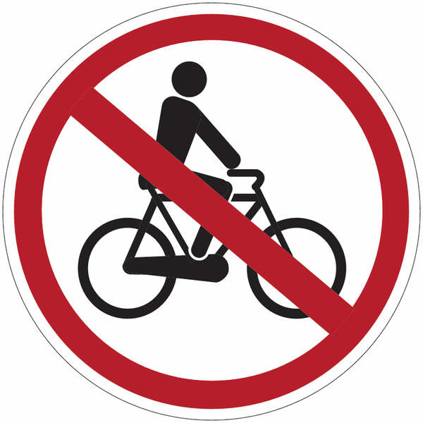 Panneaux d'interdiction "Accès interdit aux cycles"