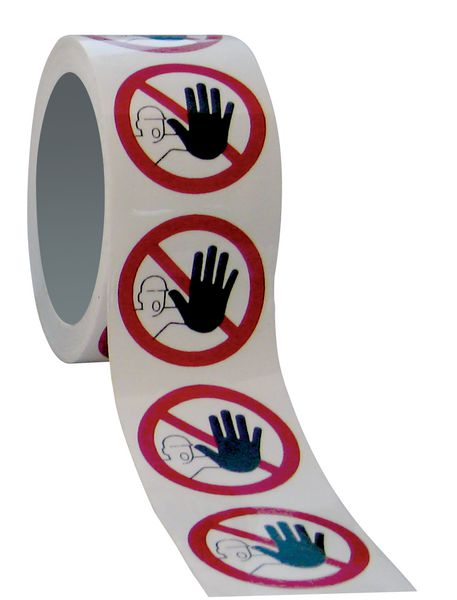Mini-pictogrammes d'interdiction "Accès interdit aux personnes non autorisées" en rouleau
