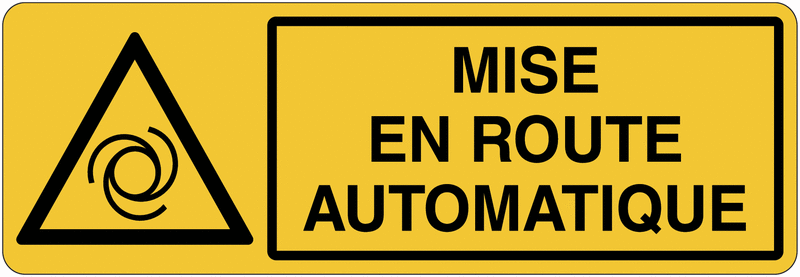 Panneau pour machine automatique - Mise en route automatique