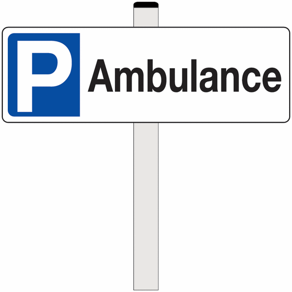 Panneau parking PVC - Ambulance