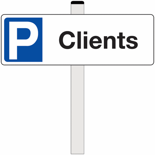Panneau parking PVC - Clients