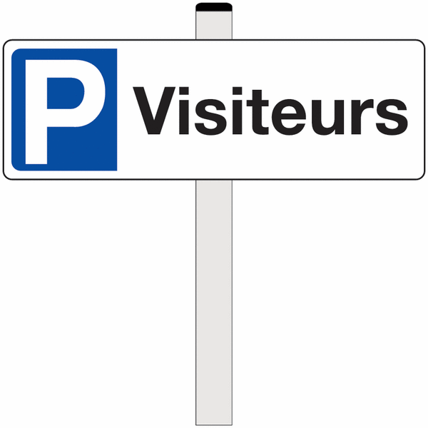 Panneau parking PVC - Visiteurs