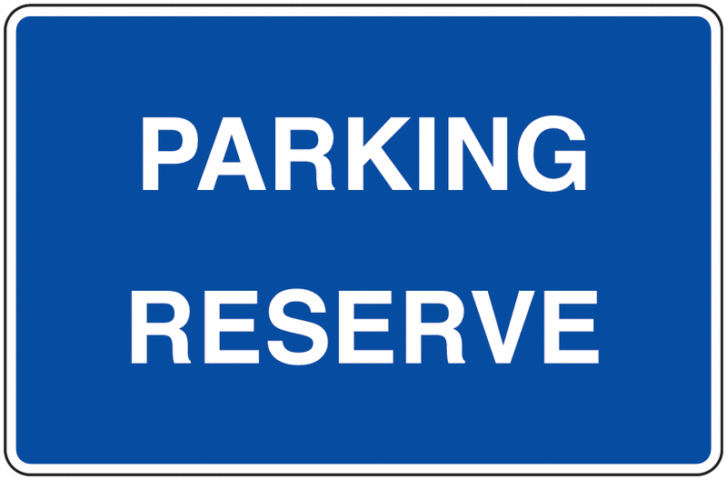 Panneau bleu - Parking Réservé