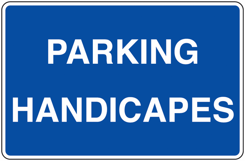 Panneau bleu - Parking Handicapés