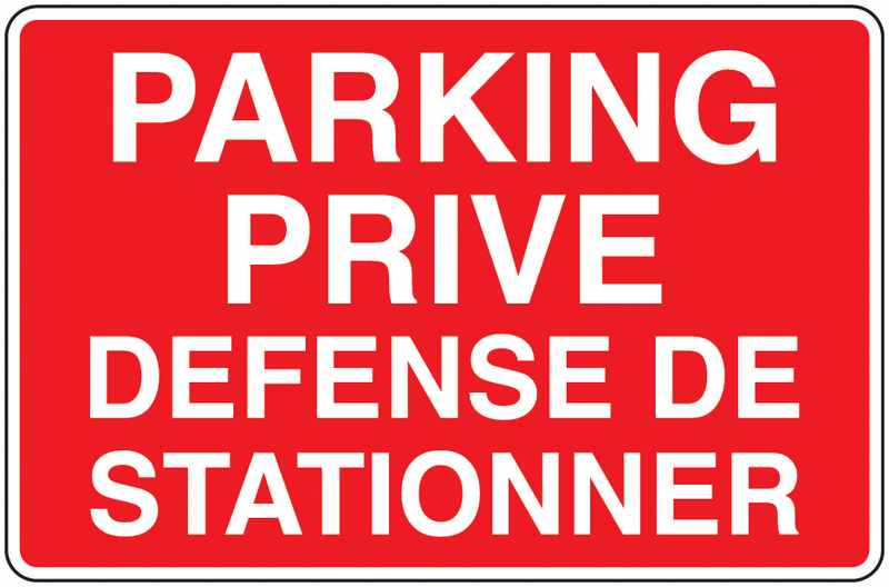 Panneau Parking privé - Défense de stationner