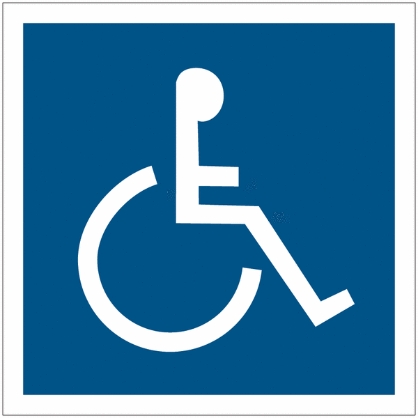 Panneau PMR - Symbole international d'accessibilité