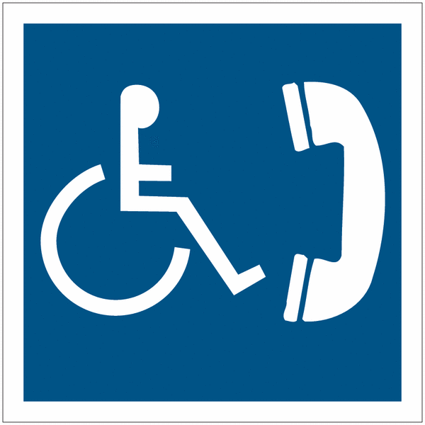 Panneau accessibilité "Téléphone accessible aux handicapés"