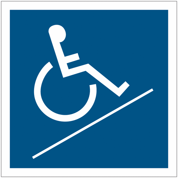 Panneau PMR - Rampe d'accès pour personnes handicapées
