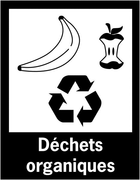 Panneaux de signalisation "Tri sélectif des déchets" pour Déchets organiques